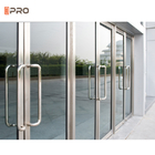 Vidrio modificado para requisitos particulares del doble del marco de aluminio de las puertas de oscilación del patio del marco del tamaño para