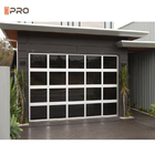 Puertas seccionales industriales de cristal de aluminio elegantes modernas del garaje de la puerta 8x7 del garaje
