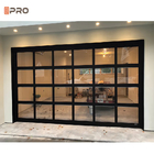 Seguridad personalizada Puerta de garaje de aluminio Panel de puerta de garaje de vidrio Persiana automática