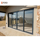 Doble acristalamiento de aluminio puerta corredera de vidrio corredera de vidrio patio puertas dormitorio exterior
