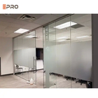 Panel de partición de pared de vidrio personalizado de 1,2 mm Material de paredes de partición de oficina plegables extraíbles