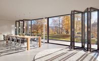 Puertas de cristal de desplazamiento del dormitorio decorativo interior y ventana de aluminio Eco - perfil de aluminio del pegamento de la puerta amistosa de la diapositiva