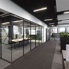 La madera de aluminio del perfil del vidrio esmerilado divide las puertas para la oficina moderna