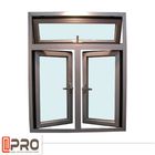 Toldo de aluminio Windows del ahorro de espacio con las ventanas de cristal fortalecidas calor del toldo del reemplazo de las ventanas del toldo del metal