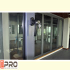 Grano de madera durable Windows plegable de aluminio con el doblez modificado para requisitos particulares pantalla de nylon de Australia de la ventana del balcón del plegamiento del tamaño de la mosca