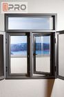 El oscilación resistente a los choques Windows abierto flota el aluminio de aluminio de cristal del marco de las ventanas del marco del doble de Windows de la casa