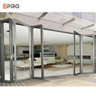 Puertas plegables de aluminio de cristal exteriores del patio 2.0m m de desplazamiento del BI del ISO
