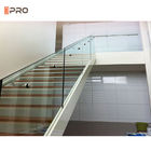 Verja de aluminio de la barandilla ISO9001 de las escaleras de cristal de aluminio de los sistemas