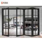 Puerta de cristal plegable de aluminio de cristal grande modificada para requisitos particulares de las puertas del patio de desplazamiento de Pella