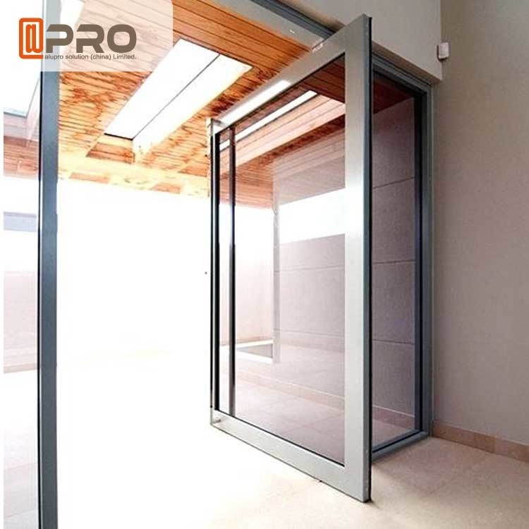 Puerta principal de aluminio de cristal de aluminio modificada para