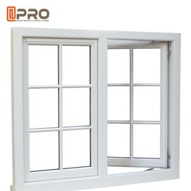 Residencial elimine el marco Windows/ventana que gira de aluminio con las ventanas de aluminio blancas del diseño de la rejilla