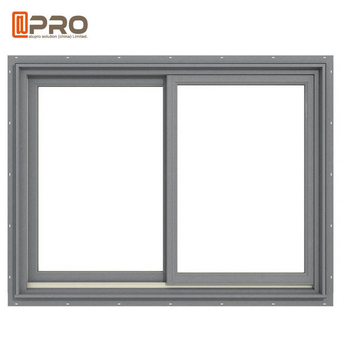 el polvo cubrió la ventana de desplazamiento de aluminio, ventana de desplazamiento de aluminio del estilo europeo, tamaños de desplazamiento estándar de la ventana de aluminio