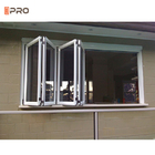 El BI dobla la ducha que la vertical de aluminio de Windows del plegamiento dobla encima del balcón de cristal
