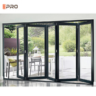 Prenda impermeable exterior modificada para requisitos particulares del sistema de la rotura de puente térmico de la puerta plegable del BI del patio del vidrio de aluminio