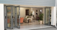Puertas plegables de aluminio T5, puertas de patio biplegables de esquina para condominio de casa de montaña