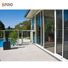 Capa de aluminio modificada para requisitos particulares del polvo del sistema de las puertas de cristal de desplazamiento del patio del balcón