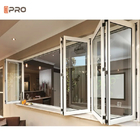 Pliegue el plegamiento vertical residencial plegable de aluminio de cristal Windows de Windows