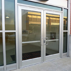 Entrada exterior con bisagras de cristal de aluminio comercial Front Doors de la tienda de las puertas