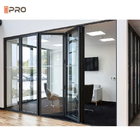 Puertas plegables deslizantes de aluminio para exteriores personalizadas con puertas plegables de persianas incorporadas