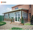 Conservatorio de lujo Sala de sol de vidrio laminado Jardín Veranda Sala de sol de vidrio de aluminio