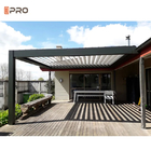 Pergola de aluminio de exterior resistente al agua Pergola de jardín aislada con techo retráctil