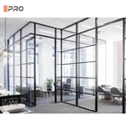 Estación de trabajo moderna Interior de vidrio Pared de oficina Particiones de personalización Marco de aluminio