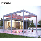Gazebo moderno Jardín al aire libre Motorizado Louver Louverado Sombra Bioclimática Automática de Aluminio Retráctil Pergola