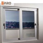Windows de desplazamiento de aluminio blanco ahorro de energía con el top de cristal reflexivo colgó la ventana de desplazamiento de aluminio de la ventana de desplazamiento