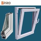 Inclinación del aislamiento sano y dar vuelta al perfil de aluminio de Windows con el vidrio endurecido