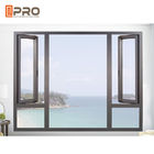 Tormenta horizontal de encargo moderna Windows del marco/tamaños de aluminio estándar de la ventana del marco de Windows de la casa de aluminio