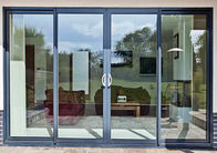 Las puertas de cristal de desplazamiento de aluminio de la seguridad moderna de la casa con el polvo que cubre puertas deslizantes ocultadas doblan puertas deslizantes