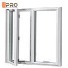Reemplazo triple francés de aluminio de Windows del marco en los casemen de aluminio del color del marco de la importación abierta manual blanca de la ventana