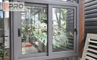 Ventana de desplazamiento horizontal de aluminio del sonido y del aislamiento térmico fácil instalar la ventana de cristal de desplazamiento de la oficina
