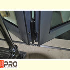 Tamaño modificado para requisitos particulares Windows plegable de aluminio de la energía eólica para la ventana de cristal plegable frameless residencial y comercial