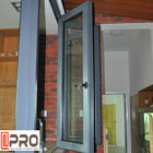 Plegamiento de aluminio residencial Windows con vertical plegable de desplazamiento negra o modificada para requisitos particulares del plegamiento del proveedor de la ventana del color