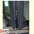 Grey Contemporary Aluminium Windows oscuro, BI plegable de la ventana de la cocina de la ventilación dobló la puerta del doblez del BI de la ducha de la puerta deslizante