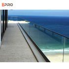 Barandillas de acero inoxidables de las escaleras de las barandillas de aluminio de cristal interiores de la piscina