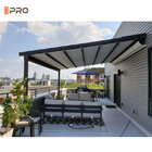 Pérgola solar al aire libre comercial modificada para requisitos particulares retractable grande del tejado de la pérgola de la sombrilla