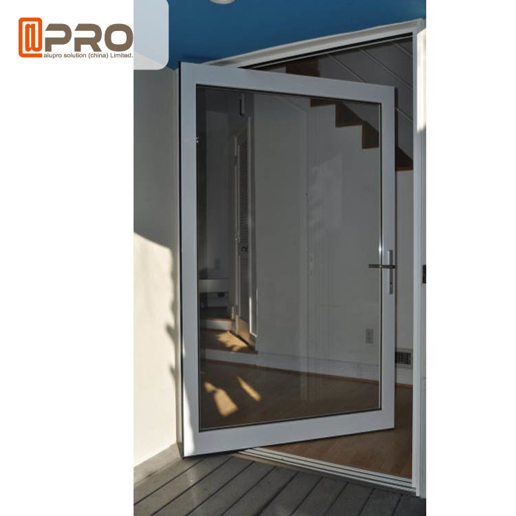 Puerta de entrada de cristal de aluminio modificada para requisitos particulares de pivote del tamaño/puerta principal de aluminio del pivote del pivote de la puerta de la puerta principal de la puerta de centro del pivote