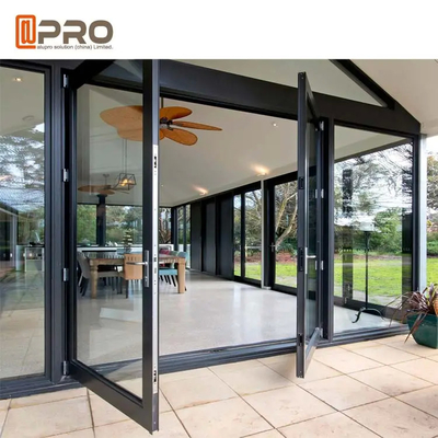 Puertas con bisagras de aluminio blancas negras modernas enormes de la seguridad de la profesión de las puertas para el hogar
