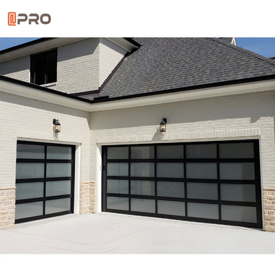 Seguridad personalizada Puerta de garaje de aluminio Panel de puerta de garaje de vidrio Persiana automática