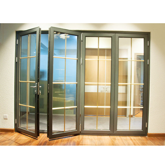 puerta del panel plegable de aluminio, puerta exterior de cristal plegable, división que dobla puertas interiores